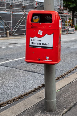 Trash bin in Hamburg, Germany