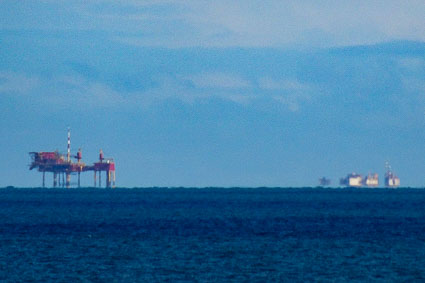 Oil platforms in North Sea