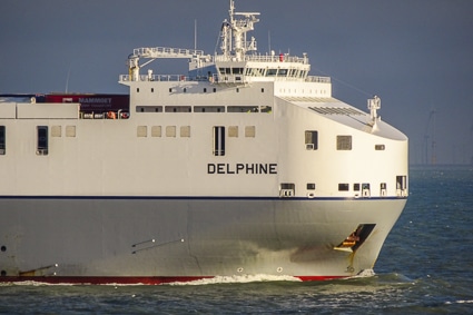 MS DELPHINE cargo vessel in North Sea