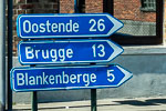 Road sign in Zeebrugge