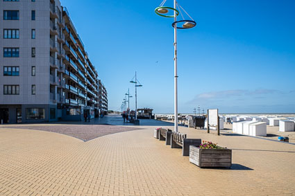 Apartment houses on Zeebrugge Strand, Belgium