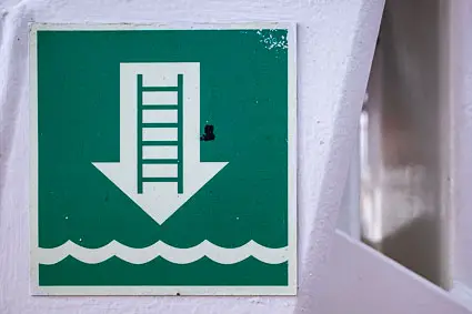Ladder to water sign on MSC PREZIOSA