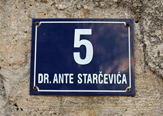 Dubrovnik house number - Dr Ante Starcevica