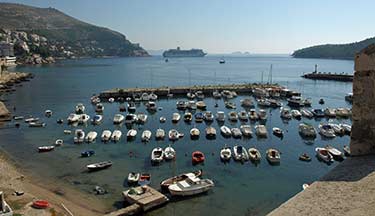 Dubrovnik Old Harbor and COSTA VICTORIA