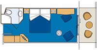 Balcony cabin floor plan