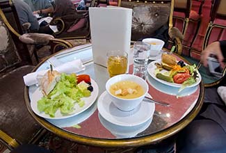 Buffet lunch on Uniworld embarkation day