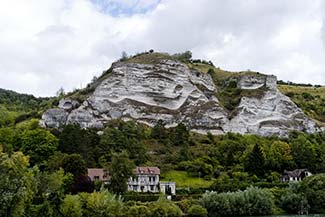 White cliffs on the Seine in Normandy