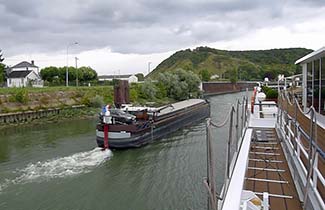 Leaving the Amfreville Locks