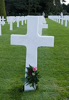 Grave of Pvt. John C. De Vita at Normandy American Cemetery