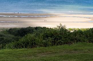 Omaha Beach from Normandy American Cemetery