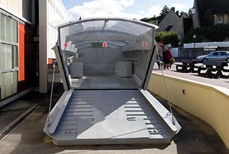 World War II landing craft at D-Day Museum, Arromanches