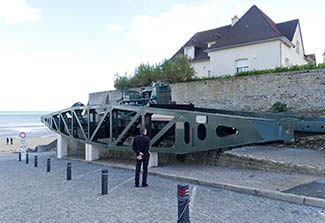 Mulberry harbor bridge at D-Day Museum, Arromanches