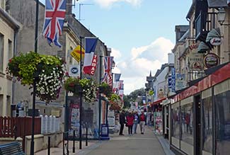 Pedestrian zone in Arromanches, France