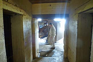 Interior of German gun battery behind Normandy beaches