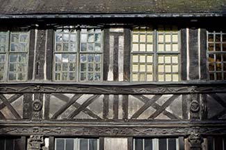 Close-up of Aître Saint-Maclou charnel house