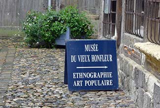 Normandy Ethnographic Museum sign in Honfleur