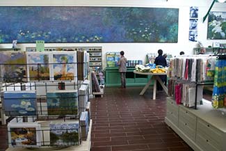 Interior of gift shop and bookstore at Giverny