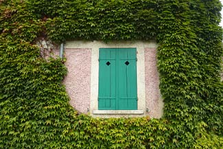 Shuttered window in Giverny Village