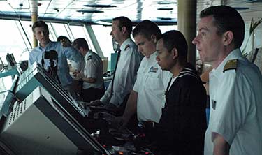 Captain Rik Krombeen on MS ROTTERDAM's bridge