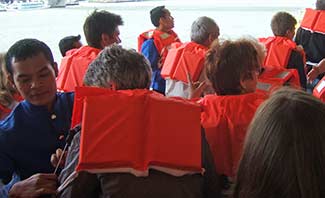 ms Rotterdam lifeboat drill