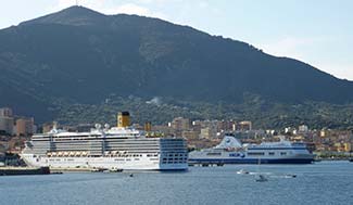 Costa Deliziosa and the port of Ajaccio, Corsica
