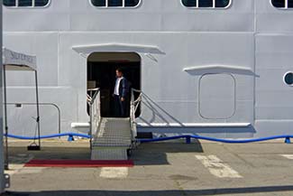 Hatch and gangway on Silver Spirit