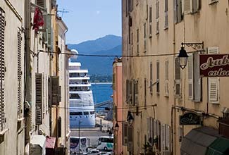 SILVER SPIRIT from downtown Ajaccio