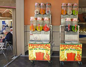Tropical drink machines in Ajaccio, Corsica