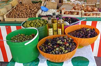 Olives in Ajaccio street market