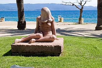 Waterfront statue in Ajaccio