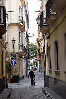 Medieval street in Cadiz