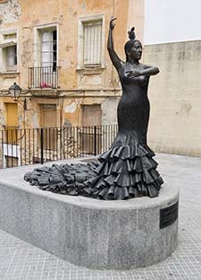 Statue of Conchita Aranda Fossa in Cadiz, Spain