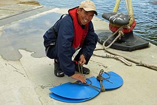 Crew member of Silver Spirit in Lisbon