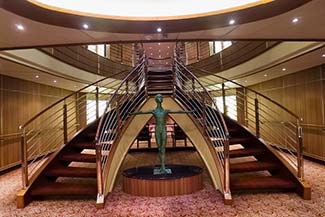 Main staircase on Silver Spirit