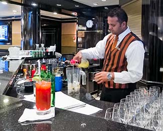 Cocktail demonstration on Silver Spirit