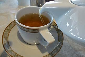 Teapot and cup on Silver Spirit