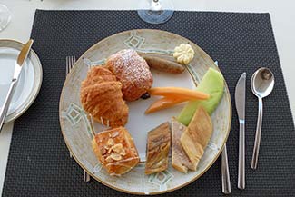 Breakfast buffet plate from La Terrazza