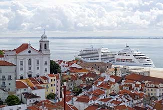 View of Silver Spirit from Jardim Júlio Castilho in Lisbon