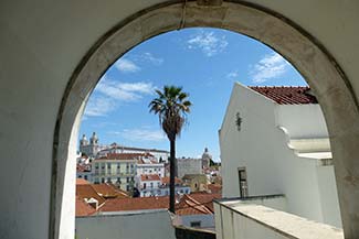 View through arch in Lisbon