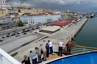 Passengers on Silver Spirit in Lisbon