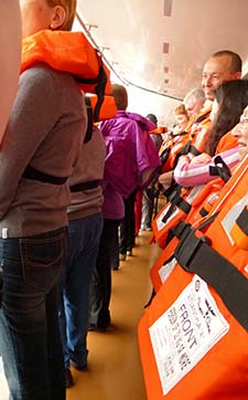 Lifeboat drill on Silver Whisper