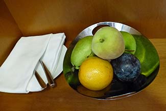 Fruit bowl on Silver Spirit