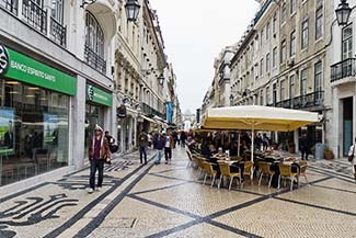 Lisbon downtown pedestrian street