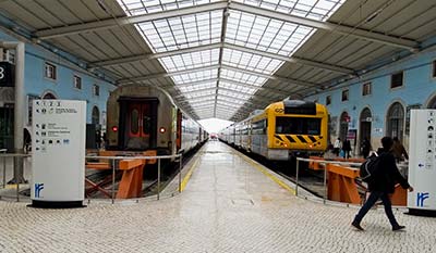 Interior of Santa Apolonia Railroad Station