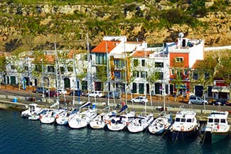 sailboats in Port Mahon, Menorca