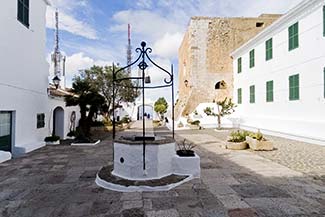 Courtyard of Monte Toro's chapel and monastery