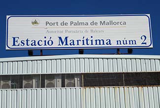 Palma Cruise and Ferry Terminal sign