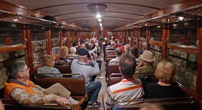 Ferrocaril de Soller railway carriage in tunnel