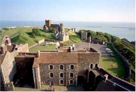 Henry II's Keep - View from roof - Dover Castle, England