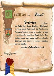 Cabo da Roca souvenir certificate